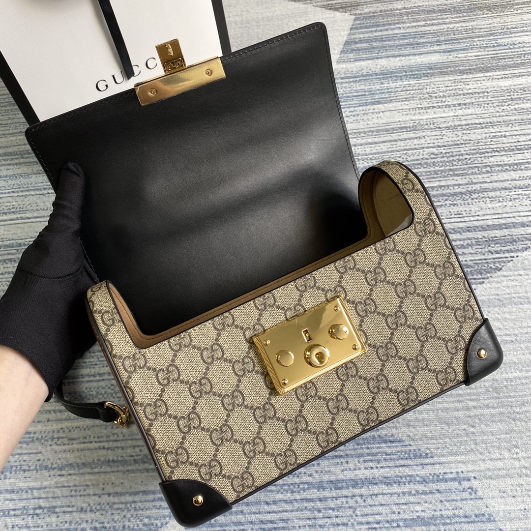 Gucci Padlock Leather Small Bamboo Shoulder Bag ?603221